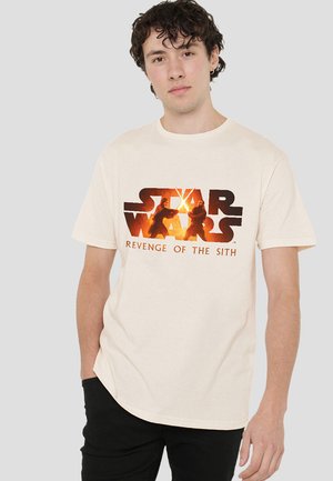 STAR WARS EPISODE 3 ANAKIN & OBI-WAN LAVA LOGO - Print T-shirt - off-white