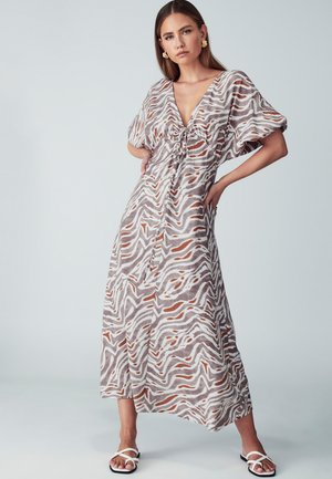BLOSSOM MIDI  - Denné šaty - tan zebra print