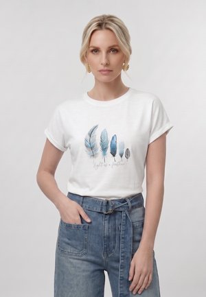 Anna Field, Nyomott mintás póló - white