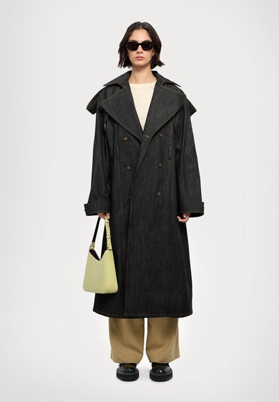 Materiel WIDE FIT - Šineļveida mētelis - dark denim