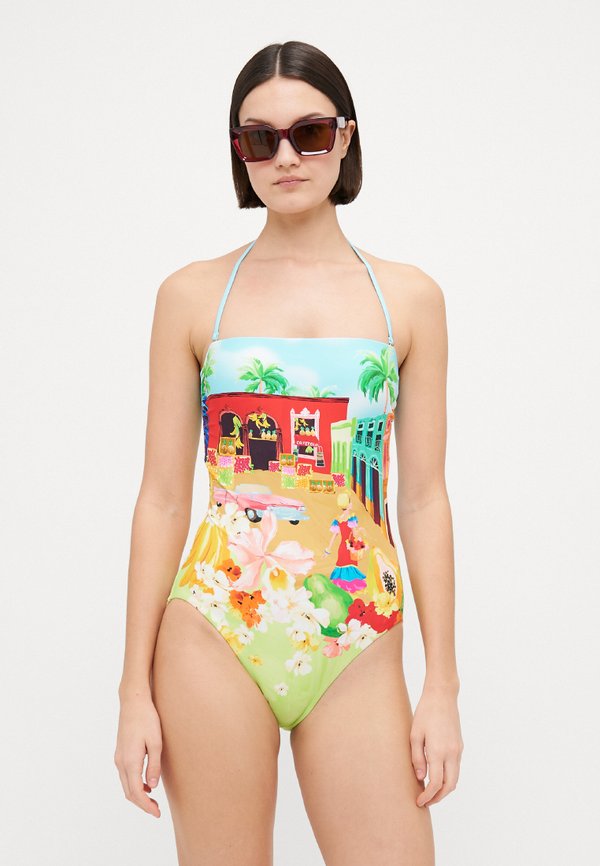 CUBA BANDEAU ONE PIECE - Swimsuit - turquoise2