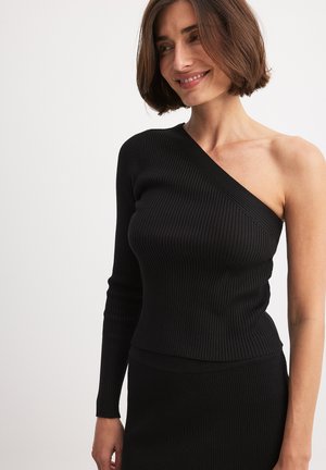 ONE SHOULDER - Jumper - black