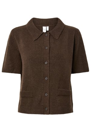 YAS, YASFRILO SS KNIT CARDIGAN S. NOOS - Ζακέτα - coffee bean detail:melange