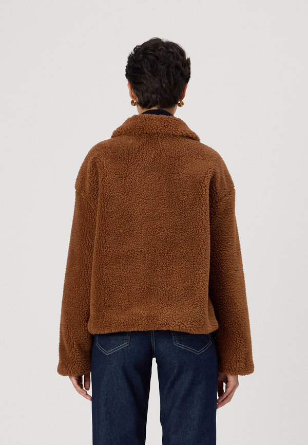 OBJOLIE ZIPPER JACKET - Winter jacket - dark earth2