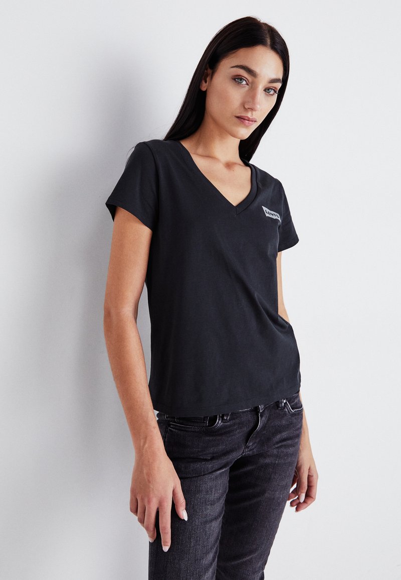 Levi's® PERFECT VNECK - Paprasti marškinėliai - caviar