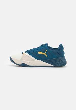 ACCELERATE TURBO NITRO FIRST MILE - Handball shoes - ivory glow/intense blue/mineral yellow
