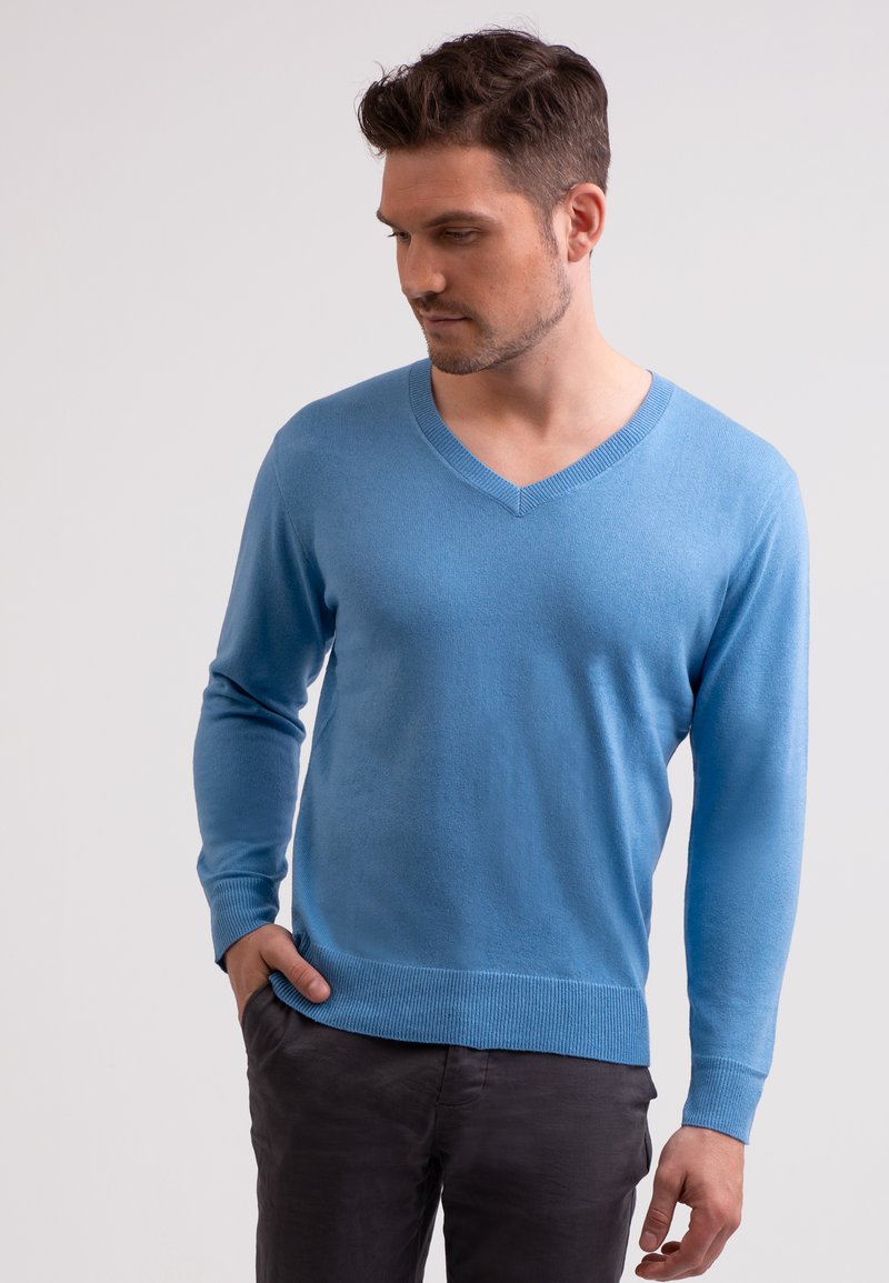 CASH-MERE Strickpullover - capri blau/blau - Zalando.ch