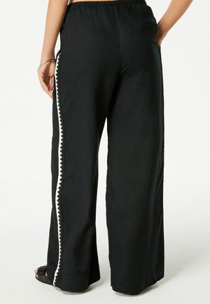 Next TIE WAIST WIDE LEG TALL - Bukser - black crochet