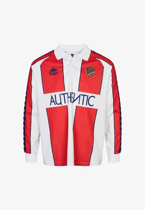 Kappa, BANDA ONSER POLO - Блуза с дълги ръкави - white natural-red md coral