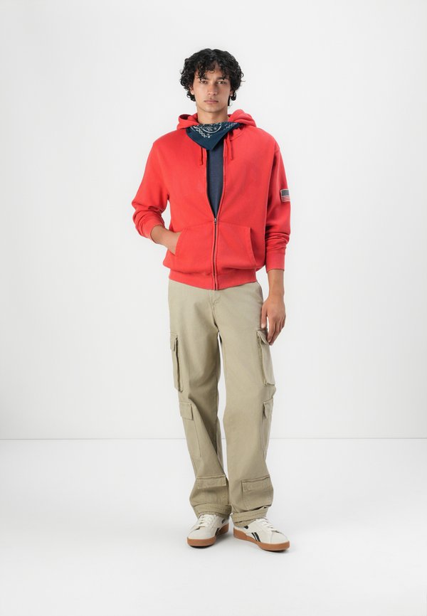 AMERICANA LOGO - Zip-up sweatshirt - tomato4