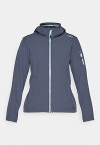 ZIP HOOD - Veste softshell - titanio/acqua