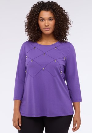Fiorella Rubino CON LAVORAZIONE A ROMBI - Langarmshirt - viola