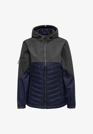 Hummel, HMLNORTH HYBRID - Softshelljacke - dark grey/ blue