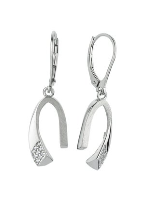 Boucles d'oreilles - weiß, silberfarben