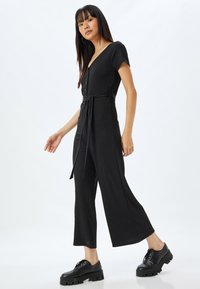 Koton V NECK OVERALLS - Jumpsuit - black
