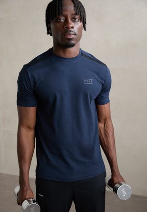 NATURAL TEE - Sportska majica - blue