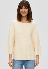 s.Oliver MIT WEITEN ÄRMELN - Strickpullover - beige