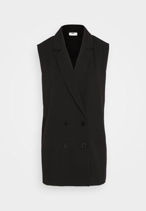JDY LONG WAISTCOAT - Waistcoat - black