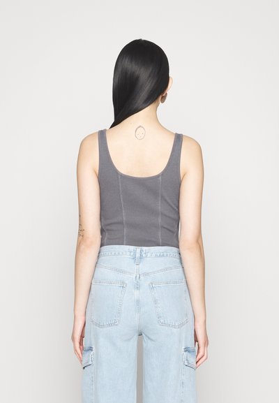 Agolde ELNA BODYSUIT - Μπλούζα - gravity grey