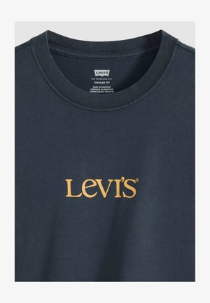 Levi's®, VINTAGE FIT GRAPHIC TEE 501 BLUES VW WHI - T-shirt print - record swap egret - blues