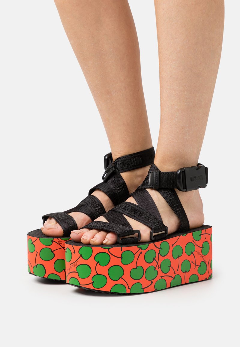 MOSCHINO Platform sandals nero/black Zalando.co.uk