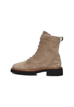 Enkellaarsjes met plateauzool - beige