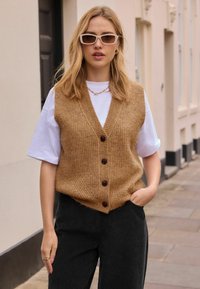 Next BUTTON FRONT TANK - REGULAR FIT - Weste - camel
