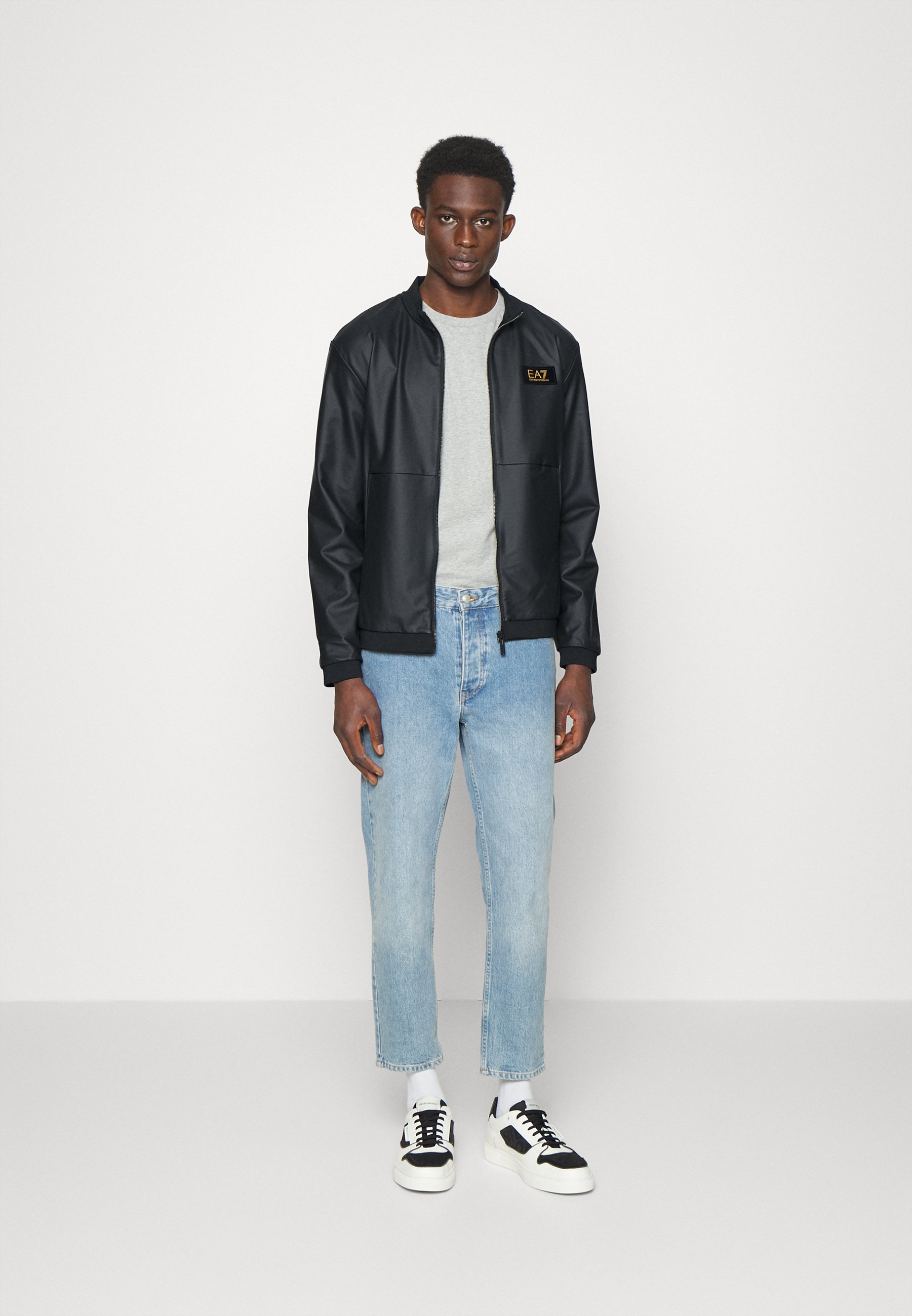 armani faux leather jacket