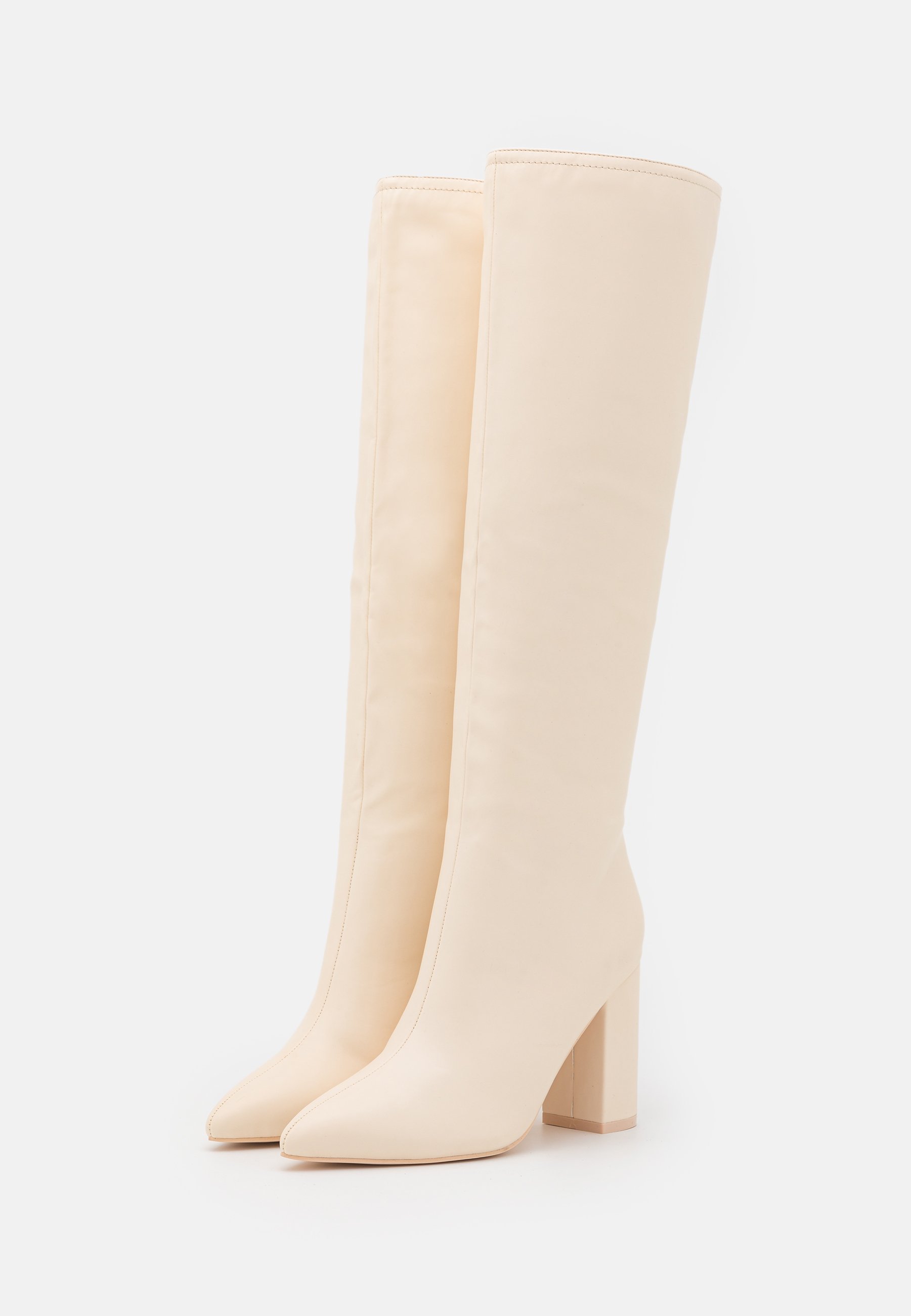 Nly by Nelly WIDE KNEE BOOT - Laarzen met hoge hak - creme/Nude - Zalando.be