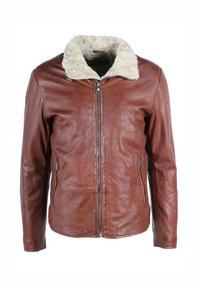 Freaky Nation Chaqueta de cuero - wood  beige