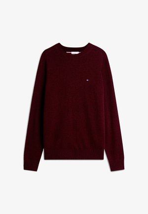 Tommy Hilfiger, LAMBSWOOL CREW NECK - Trui - burgundy heather