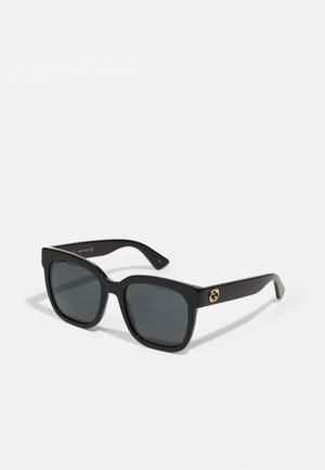 GG SQUARE ACETATE SUNGLASSES - Akiniai nuo saulės - black/grey