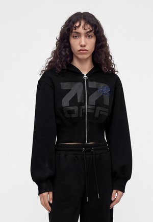 L/AB c/o Off-White, CROP BOXY JACKET - Sweat zippé - black night