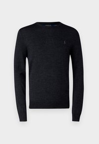 SLIM FIT WASHABLE WOOL CREWNECK JUMPER  - Camisola - dark granite hthr