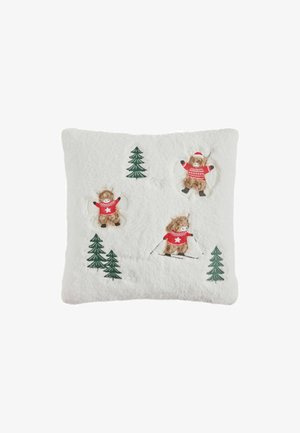 Next, REGULAR FIT - CHRISTMAS HAMISH SNOW CUSHION UNSIEX - Ozdobný vankúš - natural