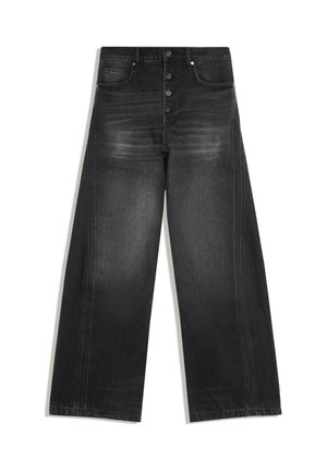 Bershka, BOOT-CUT JEANS - Jean coupe décontractée - black