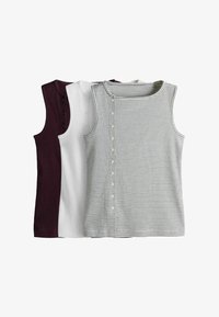 Sélectionné, stripe white chocolate brown