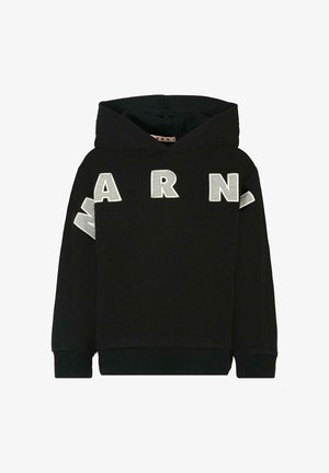 Czarna bluza z kapturem z dużymi haftowanymi literami "ARN" w srebrnym kolorze z przodu. Posiada ściągacze przy rękawach i u dołu. Wykonana z miękkiego materiału bawełnianego.