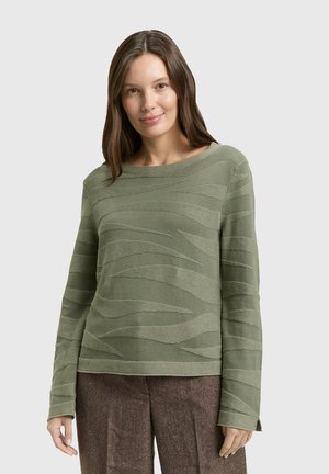 MIT STRUKTUR - Trui - green wave knit design
