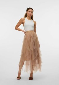Vero Moda VMEVE HOHE TAILLE LANGER  - Maxirock - light taupe