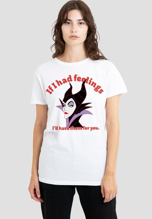 MALEFICENT IF I HAD FEELINGS - Print T-shirt - white