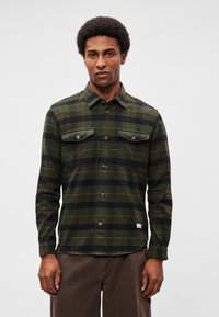 Marc O'Polo DENIM OVER FLAP POCKETS CHECK - Letná bunda - dark green/multi