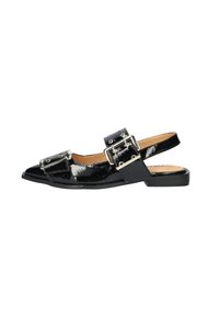 Biavictoria Slingback Buckle Leather Black Nappalak