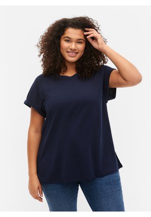 SHORT SLEEVED BLEND - T-Shirt basic - navy blazer