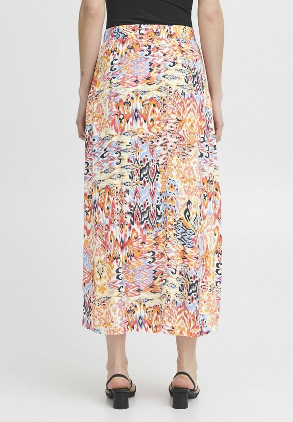 IHMARRAKECH - A-line skirt - geranium multi ikat aop2