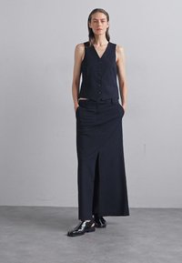 DESIGNERS REMIX SCOTT LONG SKIRT - Falda larga - navy