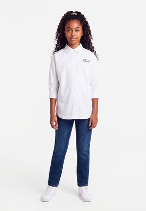 KARL LAGERFELD KIDS, SHIRT DRESS - Φόρεμα πουκάμισο - white