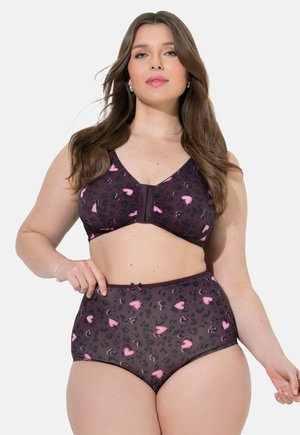 Ulla Popken, 5 PACK OF MAXI BRIEFS- PRINTED - Briefs - dark plum