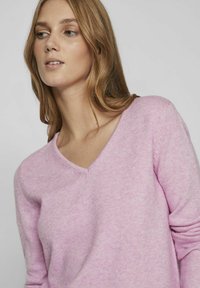 VILA VIRIL V-NECK NOOS - Stickad tröja - pastel lavender