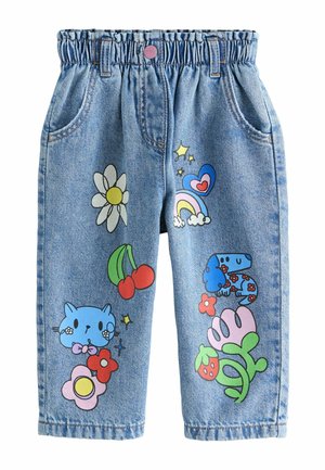 REGULAR FIT - PRINTED - Blugi drepți - mid blue